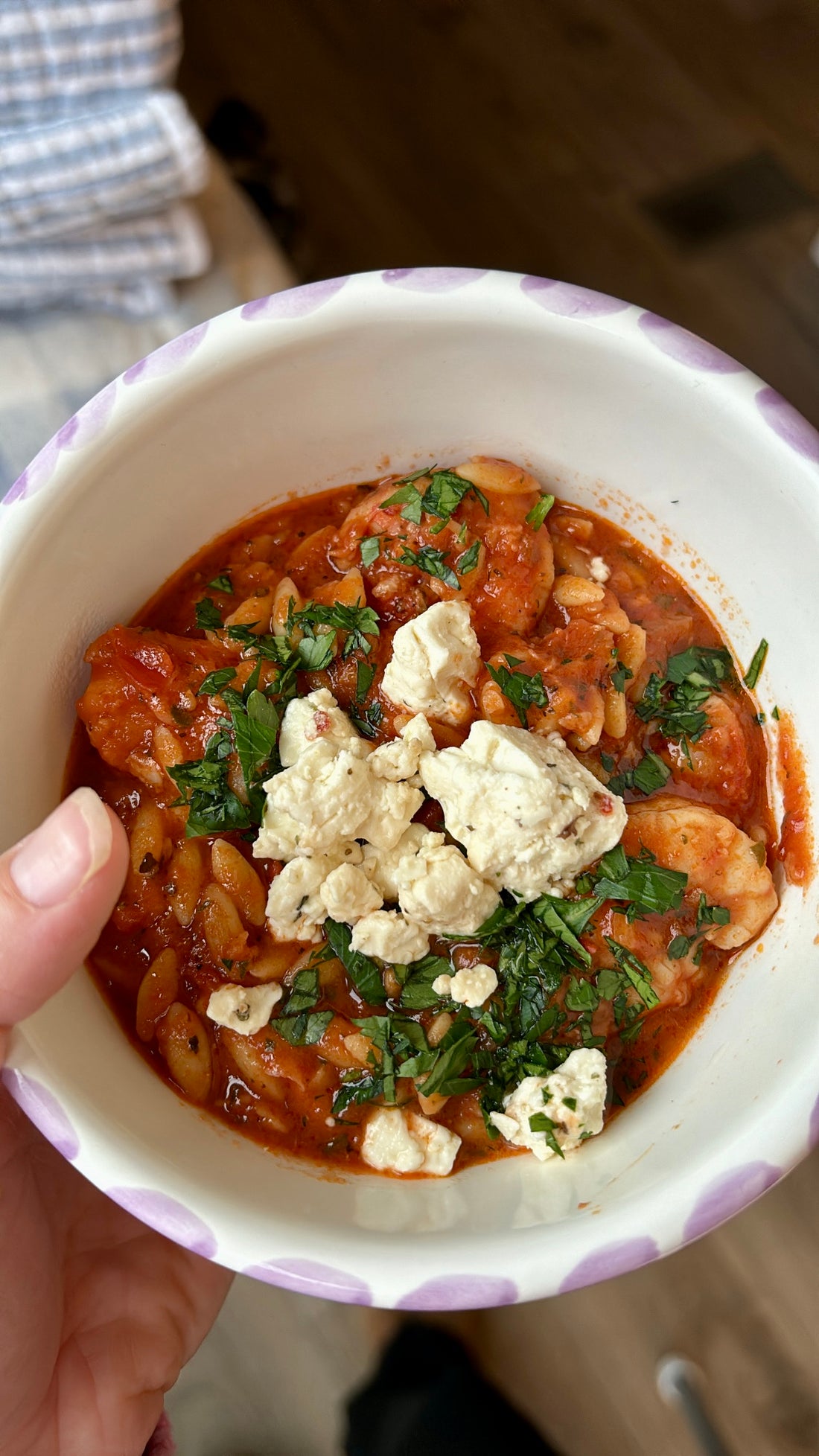 One-Pot Shrimp and Tomato Orzo